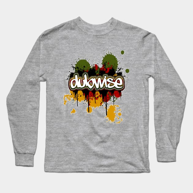 Dubwise-Rasta Splatter Long Sleeve T-Shirt by AutotelicArt